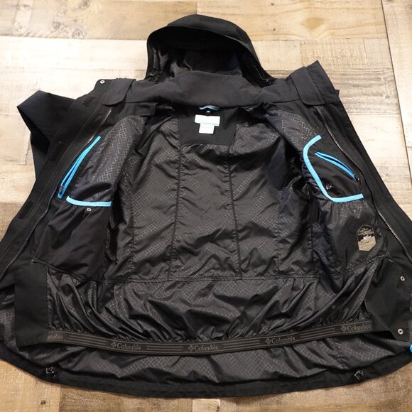 Columbia Bugaboo Tech Interchange SHELL Jacket Women’s M Black Waterproof - Picture 13 of 16